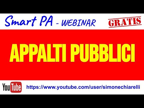 SmartPA - Lesson 09 "The discipline of public procurement: introduction" (02/04/2020)