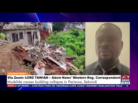 Mudslide causes building collapse in Pariscoa, Sekondi