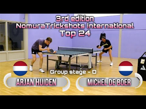 Top 24 Group D Michel de Boer vs Arjan Huiden - Nomuratrickshots international #tabletennis