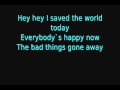 Eurythmics - I Saved The World Today (Lyrics)