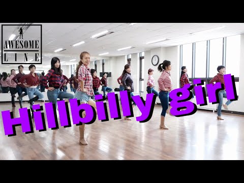 Hillbilly Girl Line Dance Demo & Count - Andy Mcgrath 어썸라인