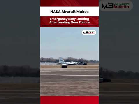 NASA Plane Crash-Lands After Landing Gear Malfunction