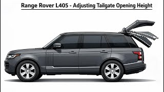How to Adjust The Tailgate Spoiler Position on Range Rover L405