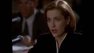 Scully est convoque par une Commission pour parler de Mulder et expose l'existence du Complot (VF)