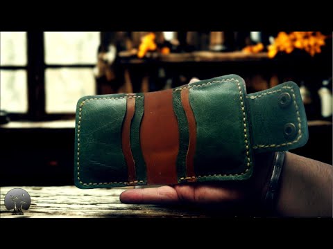 Crafting a Unique Green Leather Wallet | Handmade Bifold Wallet Tutorial