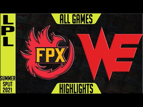FPX vs WE Highlights ALL GAMES | LPL Summer 2021 W3D3 | FunPlus Phoenix vs Team WE