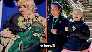 Wicked For Good Funniest Behind The Scenes Moments | Cast behaving like children. Ariana &amp;Cynthia 😹😭