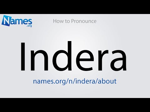 How to Pronounce Indera