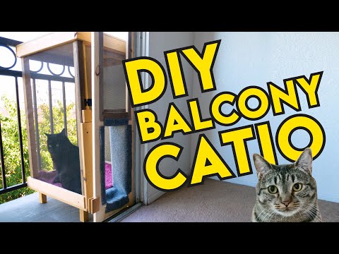 How to Build a CATIO on a Balcony!!! DIY (No Permanent Modifications)