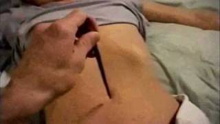 Teen girl BellyButton examining Teen girl BellyButton examining