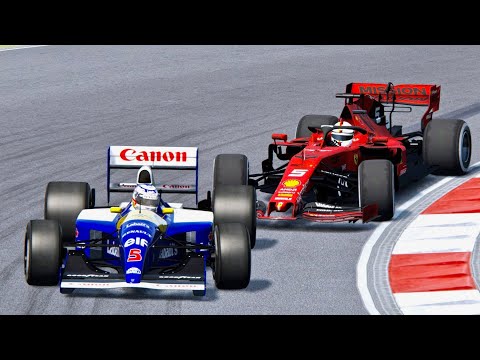 Ferrari F1 2019 vs Williams F1 1991 - Chinese Grand Prix
