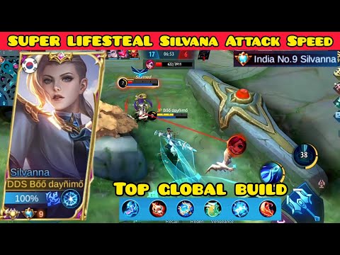 SUPER LIFESTEAL! Silvana Best Attack Speed - Silvanna Best Build 2022 - Build Silvana Boo Daynimo ML