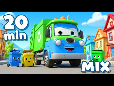 Das Müllauto 🚛 –  Mix 20 min ♻️ – Kinderlieder Mix 🌍