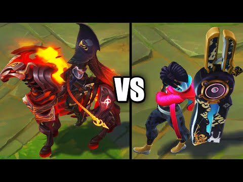High Noon Senna vs True Damage Senna Legendary vs Epic Skins Comparison (League of Legends)