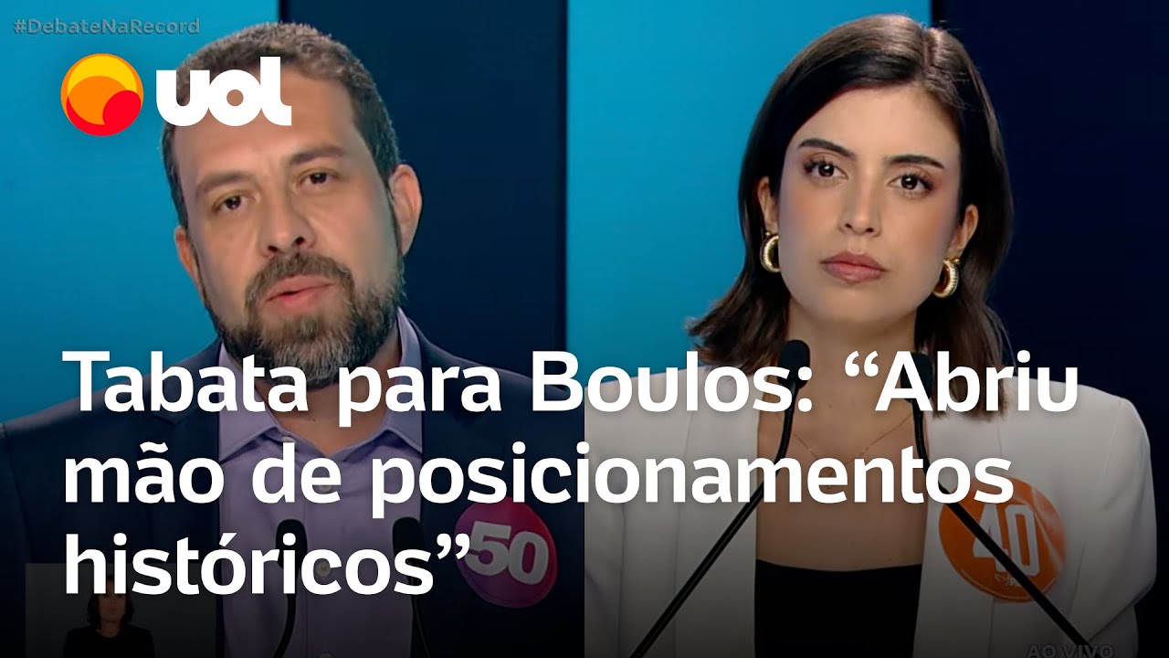 Debate Record: Tabata diz que Boulos mudou de opinião sobre Venezuela e aborto: 'Abriu mão'