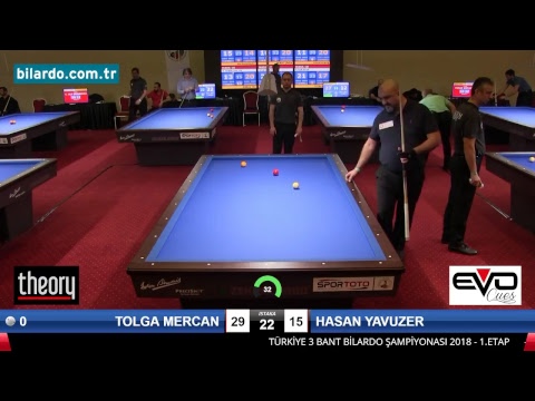 TOLGA MERCAN & HASAN YAVUZER Bilardo Maçı - 2018 ERKEKLER 1.ETAP-2. Tur