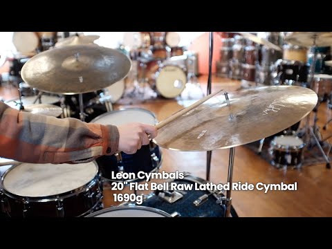 Leon Cymbals 20" Flat Bell Raw Lathed Ride Cymbal 1690g