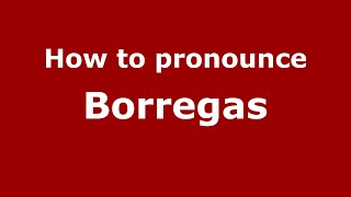 How to pronounce Borregas