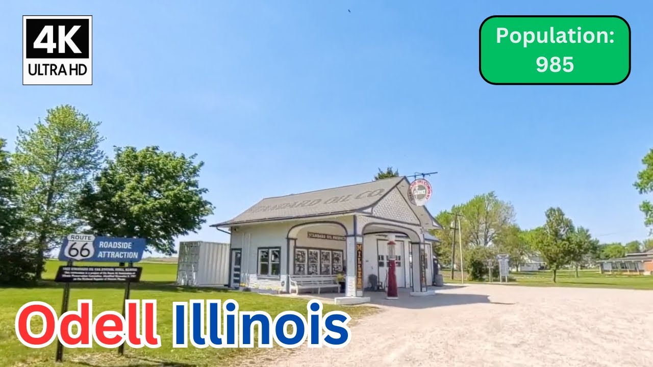 Driving Through Odell, Illinois in 4K 🚗 | Historic Route 66 Small Town Tour