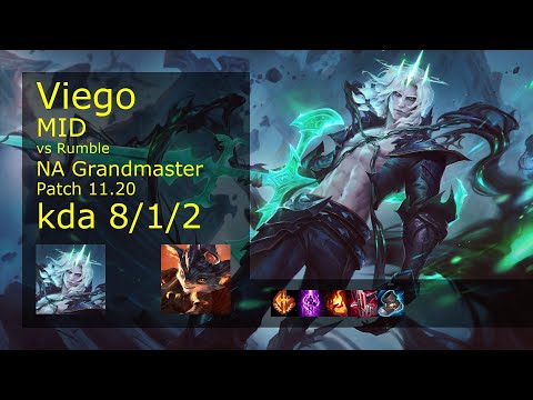 Viego vs Rumble Mid - NA Grandmaster 8/1/2 Patch 11.20 Gameplay