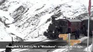 preview picture of video 'Dampfbahn Furka-Bergstrecke - Furka Cogwheel Steam Railway - フルカ山岳蒸気鉄道'