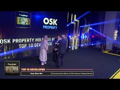 PIPDA 2018 Property Awards : OSK Property Holdings Berhad - Top 10 Developer