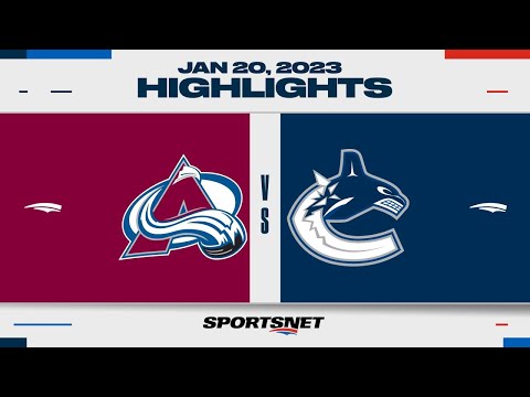 NHL Highlights | Avalanche vs. Canucks - January 20, 2023