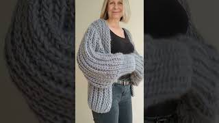 How to Knit the Coziest Chunky Knit Cardigan (Easy Knitting Pattern)