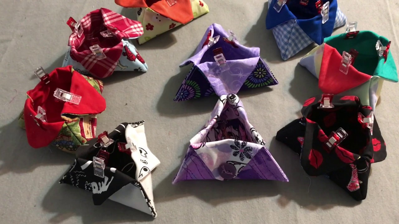 How I sew triangle thread catchers - make a thread catcher in less than 30 minutes