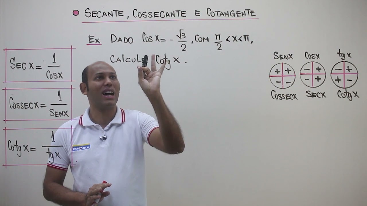 COTANGENTE, SECANTE E COSSECANTE 🚨 Aula completa #27
