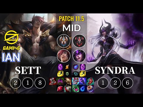 OZ Ian Sett vs Syndra Mid - KR Patch 11.5