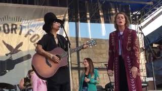 Linda Perry with Brandi Carlile &amp; Jade Bird “What’s Up” Live at Newport Folk Festival, July 27, 2019