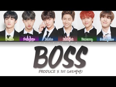 PDX101 (프로듀스 X 101) Yellow Pink - BOSS (NCT) (Color Coded Lyrics Eng/Rom/Han/가사)