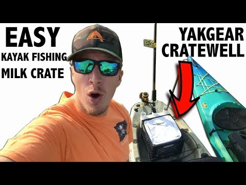 YakGear Cratewell - Kayak Fishing Milk Crate