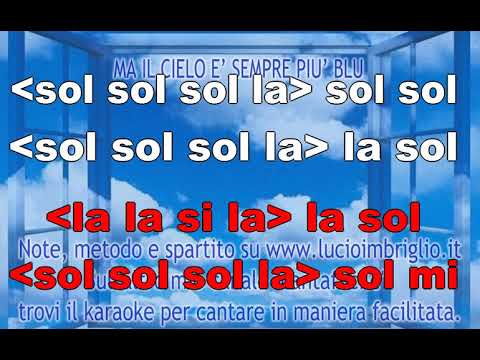 Il cielo è sempre più blu (FACILE) - karaoke notazionale