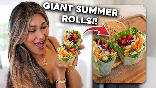 Low Cal, High Protein GIANT SPRING ROLL You NEED to Try!