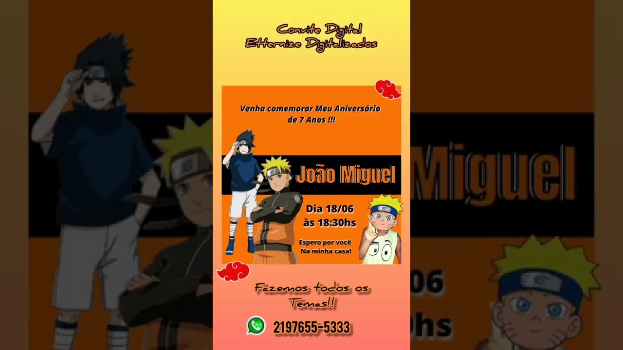 Naruto Convite Digital