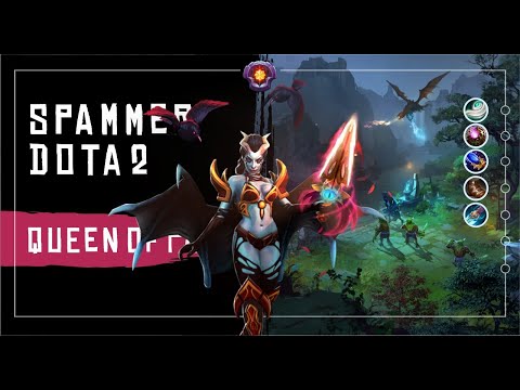 Spammer Queen Of Pain Support | Ranked Match | Gameplay