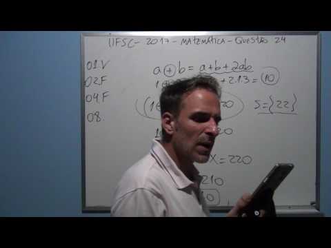 UFSC 2017 Matemática Questão 24