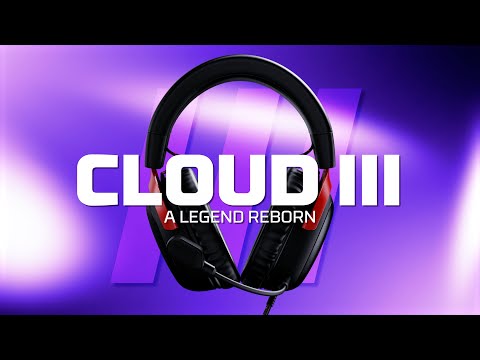 HyperX Cloud III žaidimų ausinės, Juodai raudonos video