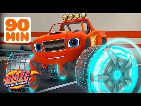 90 MINUTES of Blaze Using MAGNET Tires & STEM Rescue Missions! 🧲 | Blaze and the Monster Machines