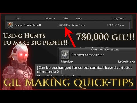 FFXIV Gil Making Quick-Tips: A-Rank Hunts and Materia