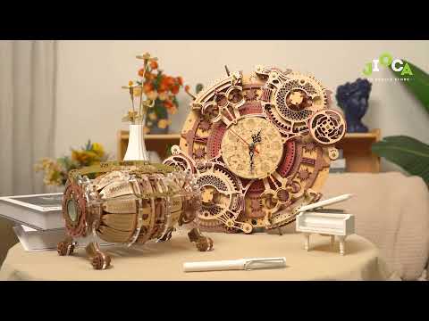 Wooden 3D  Puzzle Kit! PENDULUM CLOCK! Zodiac Wall Clock DIY.