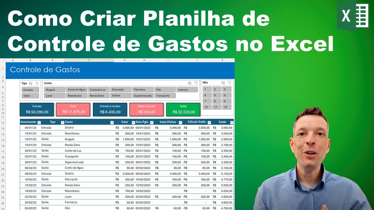 PLANILHA DE GASTOS | Como Fazer Planilha de Gastos no Excel