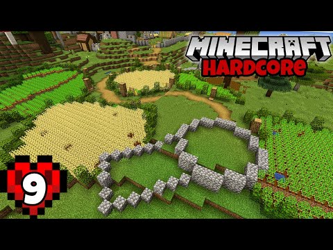 Let's Play Minecraft Hardcore | Farm Build! Episode 9