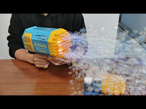 Bazooka Bubble Gun Unboxing and Review 2022 - 69 Holes Bubble Machine