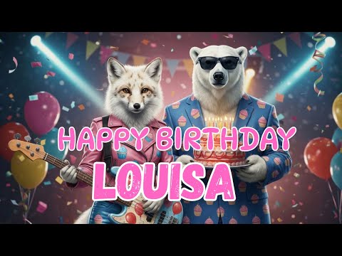 LOUISA Happy Birthday Song - Happy Birthday to Louisa