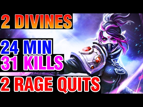 2 DIVINES, 2 RAGE QUITS, 31 KILLS IN 24 MIN - hFn- 8000MMR Templar Assassin - Dota 2