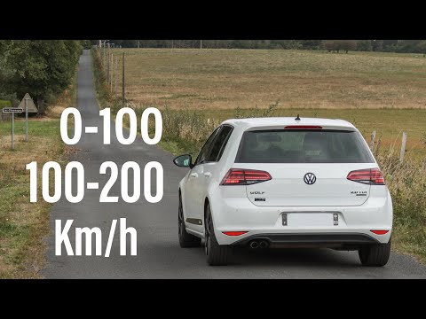 VW GOLF 7 2.0 tdi stage 1 [0-100/100-200km/h] & overview