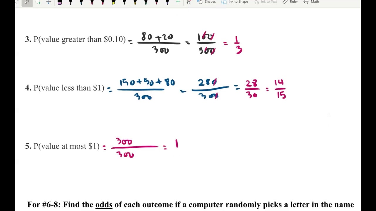 Math 1 Unit 6 Practice test Problem 1-10
